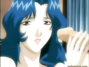 Hentai mom hot sucking stiff cock and fingering pussy